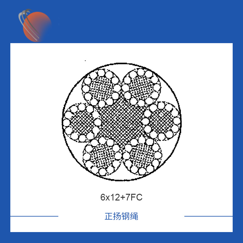 滄州6x12+7FC鍍鋅鋼絲繩